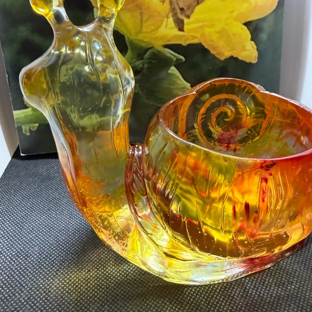 Vibrant Unique Resin Snail Sculpture - Picture 3 of 7